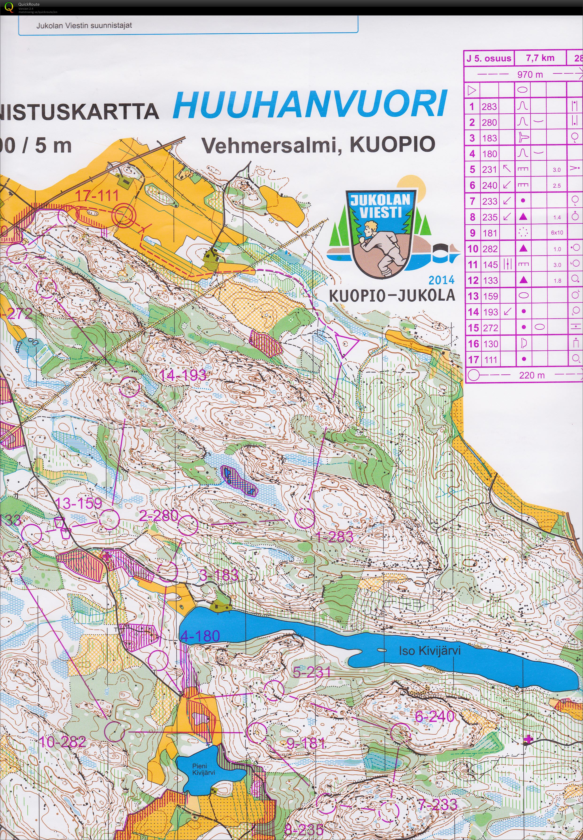 Jukola leg 5 (15.06.2014)