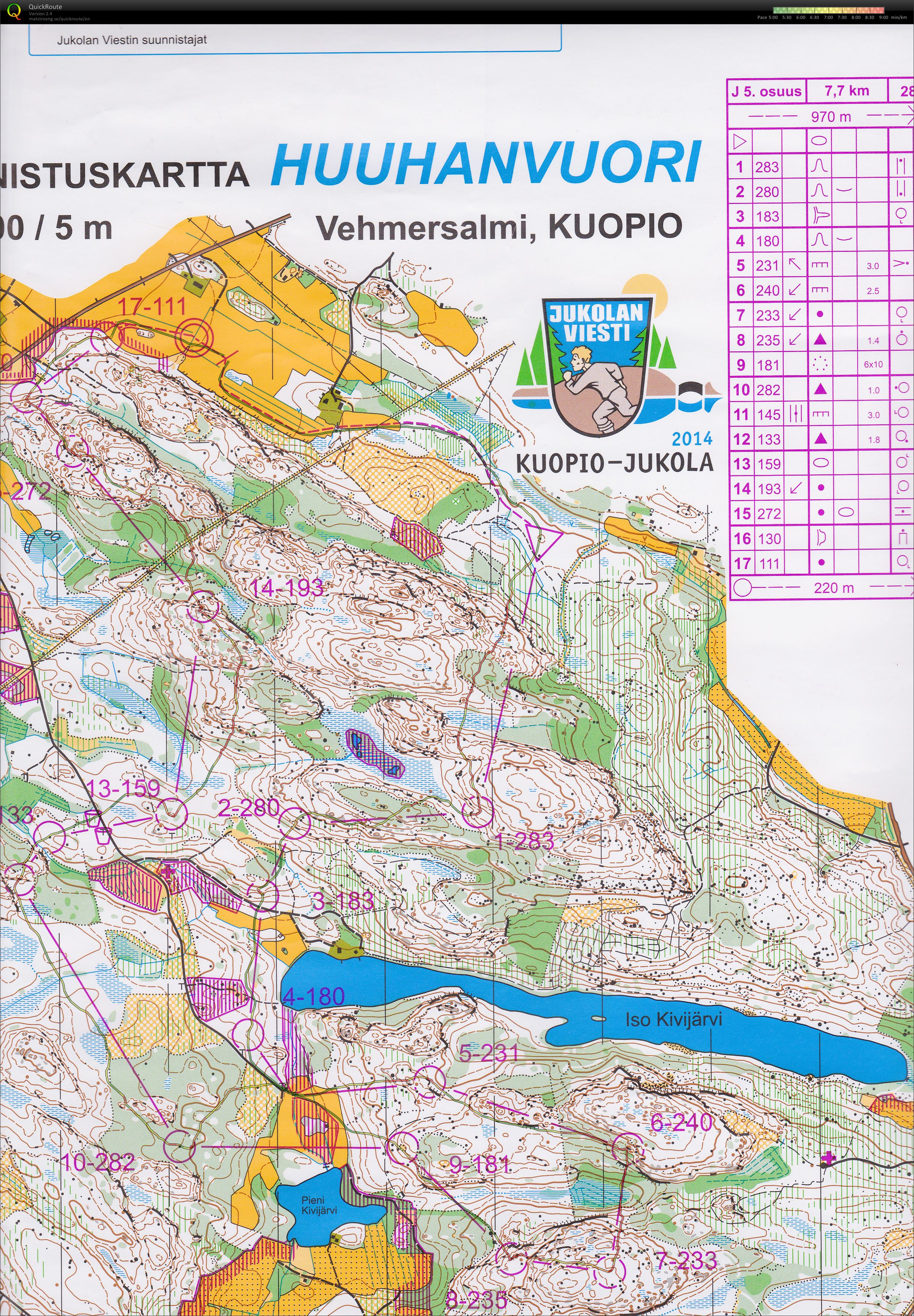 Jukola leg 5 (15.06.2014)