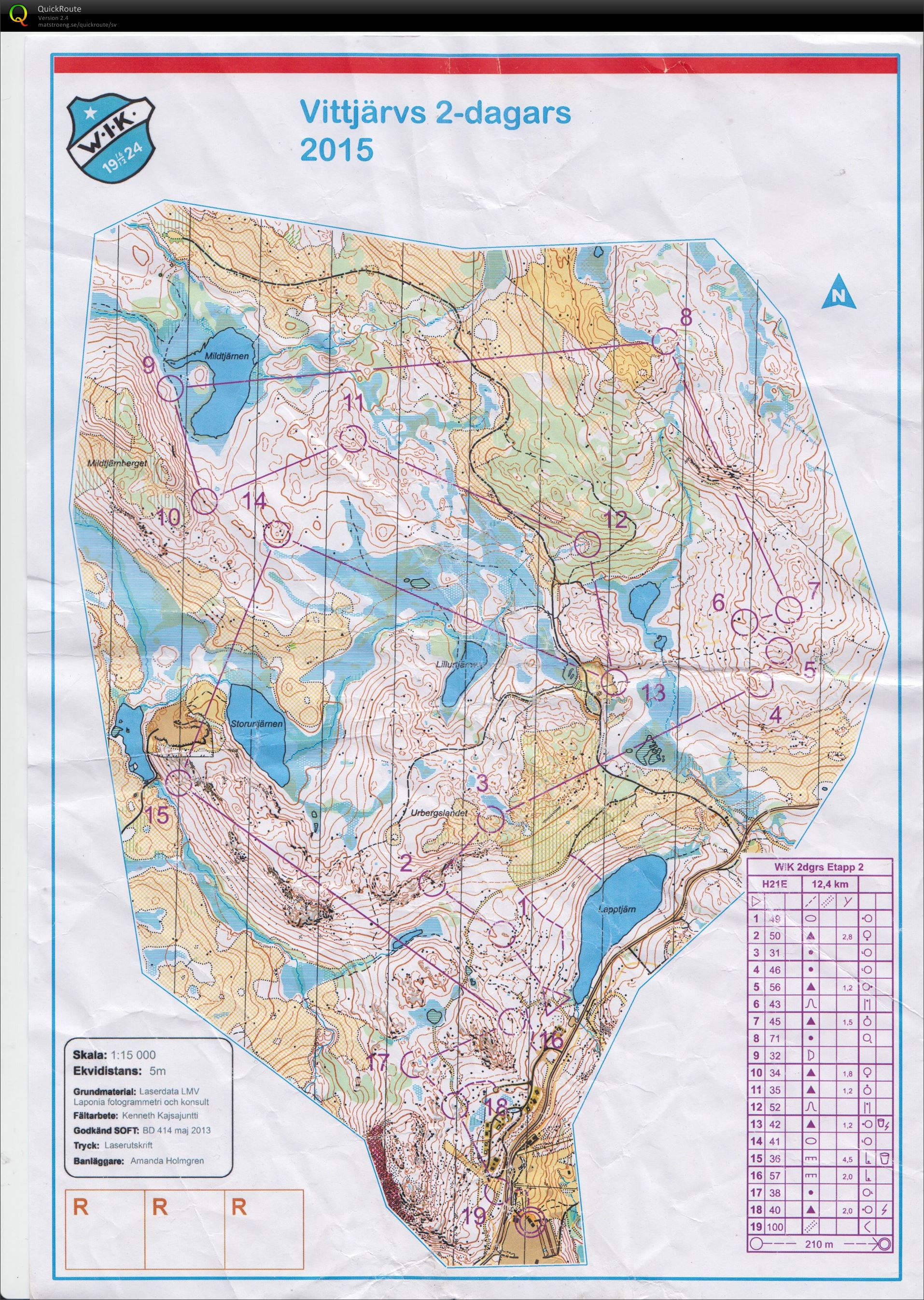 Vittjärvs 2-dagars, Dag 2 (05/07/2015)