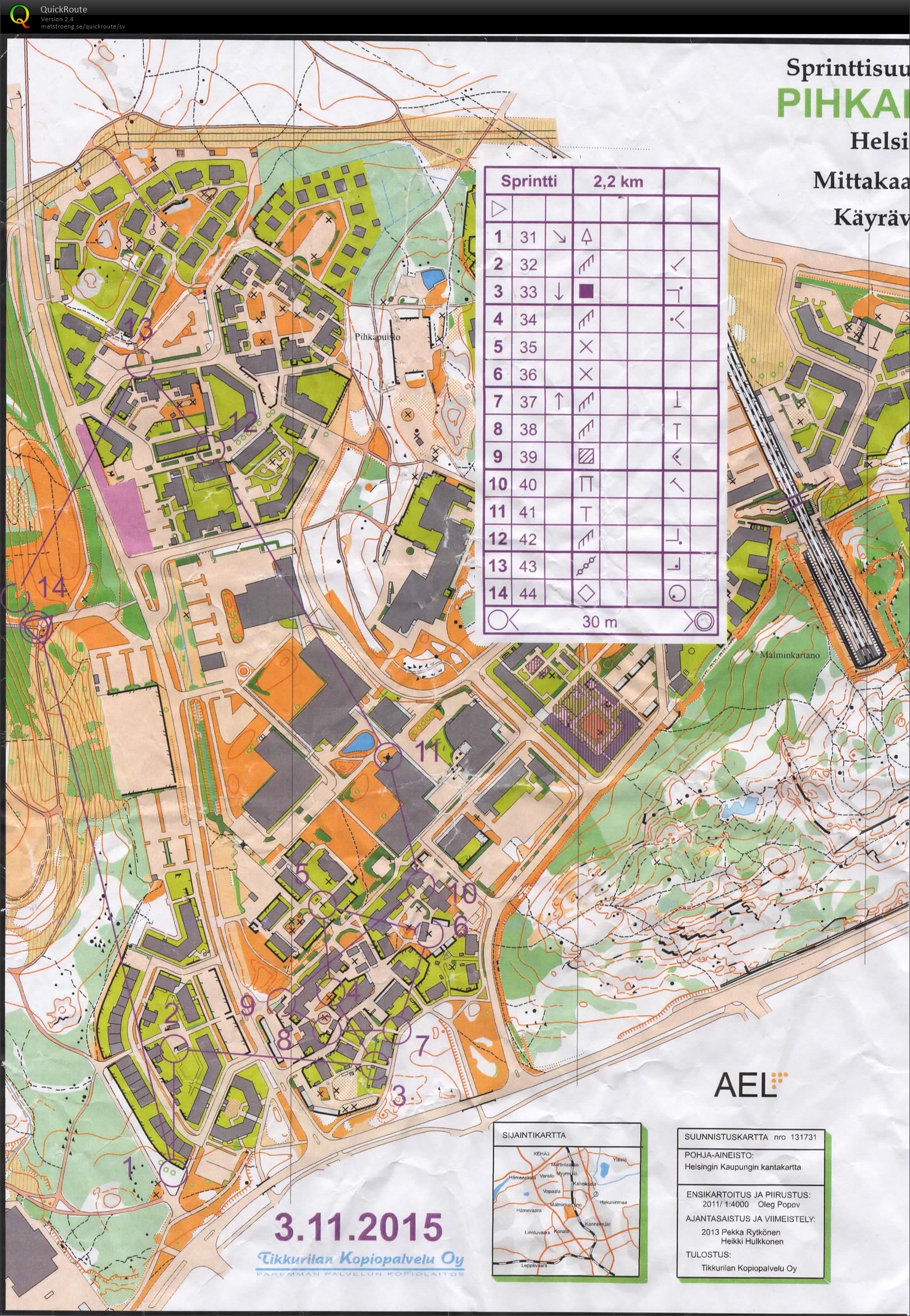 Sprint Malminkartano (03/11/2015)